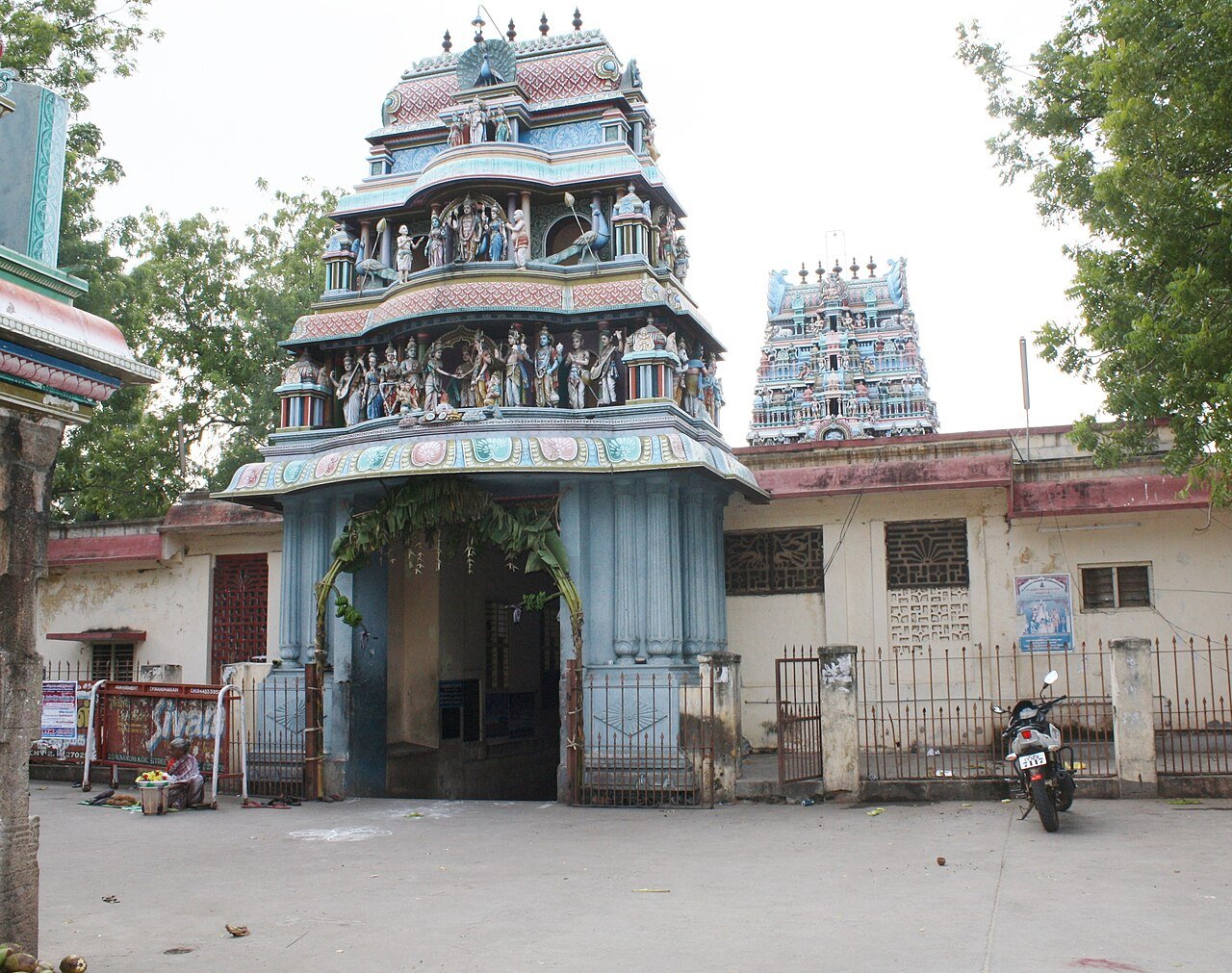 Entrance to Vayalur Murugan Temple near Tiruchirappalli, Tamil Nadu