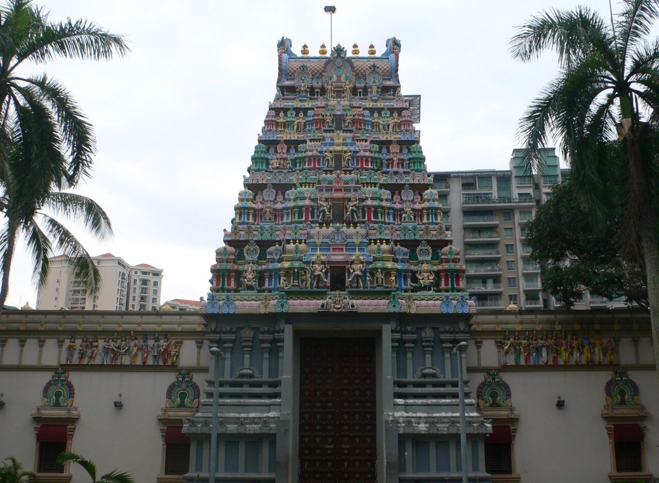 Entrance gopuram of Sri Thendayuthapani Temple, Singapore